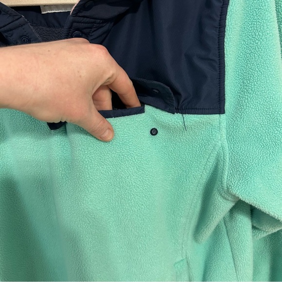 Herschel Supply Co. Mint Green Pullover Quarter Button Fleece Sweatshirt XL - Picture 8 of 10
